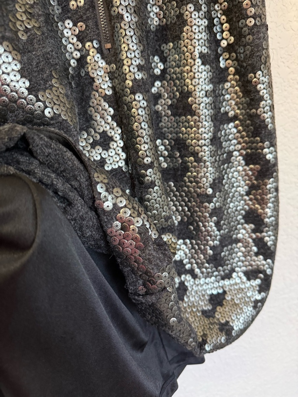 Laundry Shelli Segal Gunmetal Sequin Dress | Racerback | Glam | | Small - Picture 10 of 11